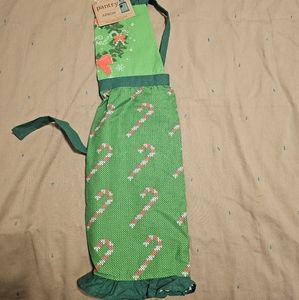 Pantry “Noel” Candy Cane Apron Ruffles